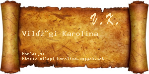 Világi Karolina névjegykártya